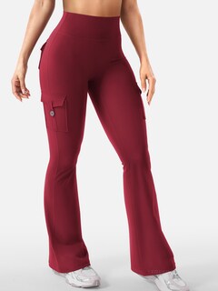 Foto 4 | Foto 4 | Leggins Yeoreo Workout Flare Con Bolsillos Cintura Alta Color Vino Xl - Venta Internacional.