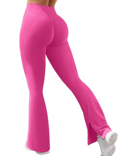 Foto 1 | Foto 1 | Leggins Voyjoy Para Mujer  Con Dobladillo Dividido  Cintura Alta  Acampanados - Venta Internacional.