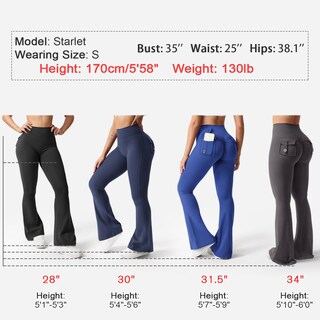 Foto 5 | Foto 5 | Leggins Yeoreo Brittany Flare Con Bolsillos Para Mujer Color Azul Marino Xxl - Venta Internacional.
