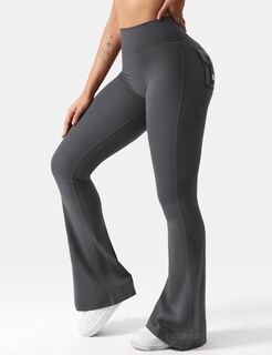 Foto 4 | Foto 4 | Leggins Yeoreo Brittany Flare Con Bolsillos Para Mujer Color Carbón Xs - Venta Internacional.