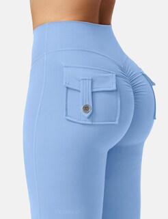 Foto 5 | Foto 5 | Leggins Yeoreo Brittany Flare Con Bolsillos Para Mujer Color Azul Claro Talla M - Venta Internacional.