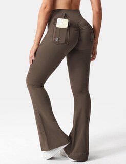 Foto 2 | Foto 2 | Leggins Yeoreo Brittany Flare Con Bolsillos Para Mujer Color Café L - Venta Internacional.