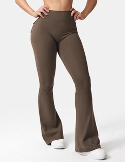 Foto 3 | Foto 3 | Leggins Yeoreo Brittany Flare Con Bolsillos Para Mujer Color Café L - Venta Internacional.