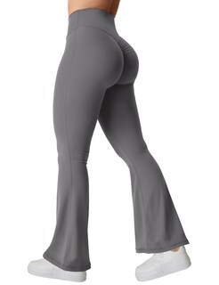 Foto 1 | Foto 1 | Leggins Acampanados Yeoreo Kalie Scrunch Para Mujer Color Gris Xl - Venta Internacional.