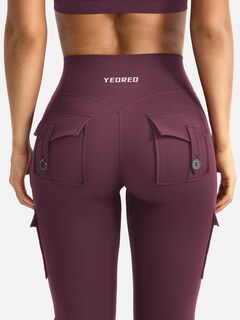 Foto 5 | Foto 5 | Leggins Yeoreo Workout Flare Con Bolsillos Cintura Alta Color Cereza Oscuro - Venta Internacional.