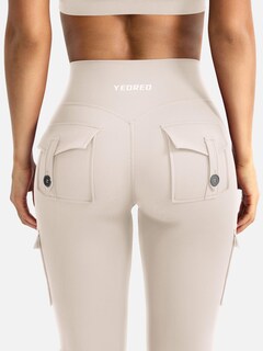 Foto 3 | Foto 3 | Leggins Yeoreo Workout Flare Con Bolsillos Cintura Alta Color Caqui Claro - Venta Internacional.