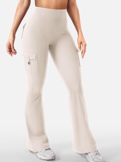 Foto 4 | Foto 4 | Leggins Yeoreo Workout Flare Con Bolsillos Cintura Alta Color Caqui Claro - Venta Internacional.