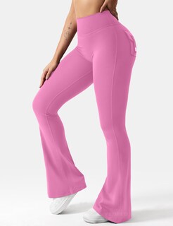 Foto 4 | Foto 4 | Leggins Yeoreo Brittany Flare Con Bolsillos Para Mujer  Color Rosa Xl - Venta Internacional.