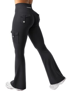 Foto 1 | Foto 1 | Leggins Yeoreo Workout Flare Con Bolsillos Cintura Alta Color Negro Xxl - Venta Internacional.