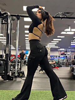 Foto 2 | Foto 2 | Leggins Yeoreo Workout Flare Con Bolsillos Cintura Alta Color Negro Xxl - Venta Internacional.