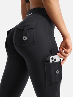 Foto 5 | Foto 5 | Leggins Yeoreo Workout Flare Con Bolsillos Cintura Alta Color Negro Xxl - Venta Internacional.