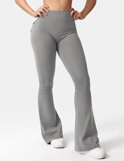 Foto 3 | Foto 3 | Leggins Yeoreo Brittany Flare Con Bolsillos Para Mujer Color Gris Claro Talla Xs - Venta Internacional.