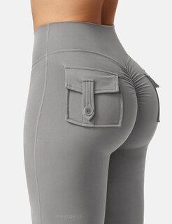 Foto 5 | Foto 5 | Leggins Yeoreo Brittany Flare Con Bolsillos Para Mujer  Color Gris Claro  Talla Xs - Venta Internacional.