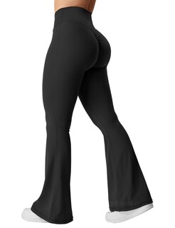 Foto 1 | Foto 1 | Leggins Acampanados Yeoreo Kalie Scrunch Para Mujer Color Negro Talla L - Venta Internacional.