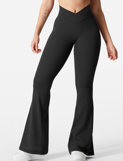 Foto 2 | Foto 2 | Leggins Acampanados Yeoreo Kalie Scrunch Para Mujer Color Negro Talla L - Venta Internacional.