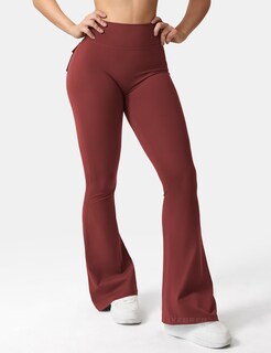 Foto 4 | Foto 4 | Leggins Yeoreo Brittany Flare Con Bolsillos Para Mujer Color Burdeos Talla L - Venta Internacional.