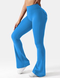 Foto 4 | Foto 4 | Leggins Yeoreo Brittany Flare Con Bolsillos Para Mujer  Color Azul M - Venta Internacional.