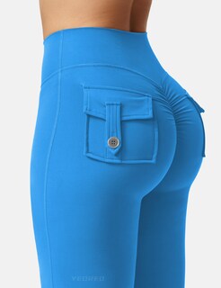 Foto 5 | Foto 5 | Leggins Yeoreo Brittany Flare Con Bolsillos Para Mujer  Color Azul M - Venta Internacional.