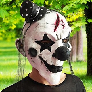 Foto 2 | Foto 2 | Máscara De Payaso De Terror De Halloween Lzlrun Disfraz De Mascarada Aterradora - Venta Internacional.