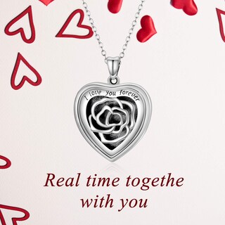 Foto 5 | Foto 5 | Collar Soulmeet Con Medallón En Forma De Corazón De Girasol De Plata 925 Personalizado - Venta Internacional.