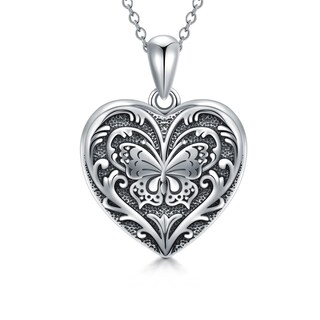 Foto 1 | Foto 1 | Collar Soulmeet Con Medallón De Mariposa En Forma De Corazón De Plata 925 - Venta Internacional.