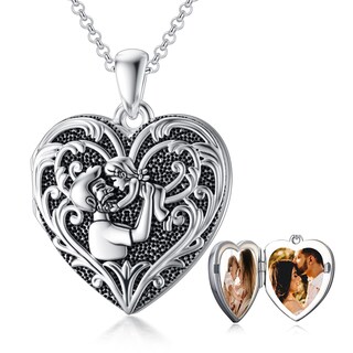 Foto 1 | Foto 1 | Collar Soulmeet Con Medallón Plateado Con Forma De Corazón Para Padre Y Familia - Venta Internacional.