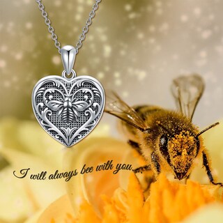 Foto 6 | Foto 6 | Collar Soulmeet Con Medallón De Abeja En Forma De Corazón En Plata De Ley - Venta Internacional.