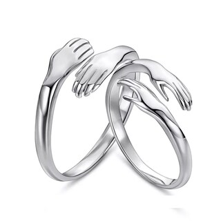 Foto 1 | Foto 1 | Anillos Ajustables Para Parejas Love Hug Illusion De Plata 925 - Venta Internacional.
