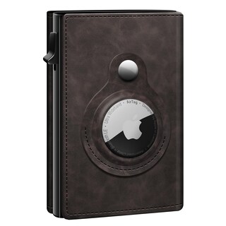 Foto 1 | Foto 1 | Cartera Gaochale Airtag De Piel Auténtica Rfid Para Hombre Color Marrón - Venta Internacional.