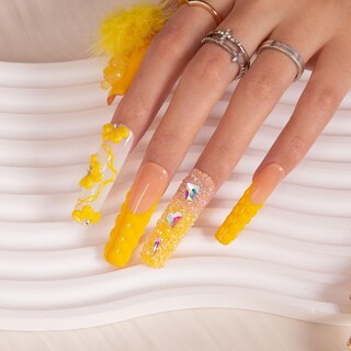 Foto 2 | Foto 2 | Presiona Las Uñas Preciosas Y Deliciosas Hechas A Mano Con Cristales Completos - Venta Internacional.