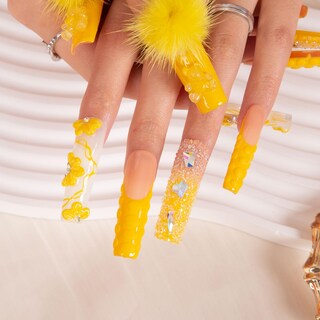 Foto 3 | Foto 3 | Presiona Las Uñas Preciosas Y Deliciosas Hechas A Mano Con Cristales Completos - Venta Internacional.
