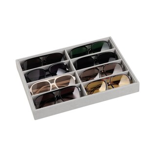 Foto 1 | Foto 1 | Organizador De Gafas De Sol Frebeauty  Bandeja De Terciopelo Con 8 Ranuras  Gris - Venta Internacional.