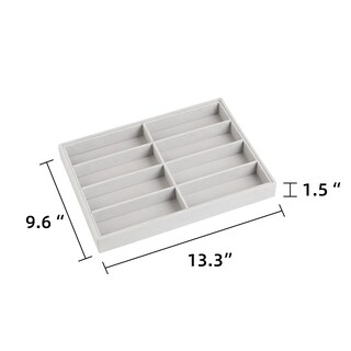 Foto 3 | Foto 3 | Organizador De Gafas De Sol Frebeauty  Bandeja De Terciopelo Con 8 Ranuras  Gris - Venta Internacional.