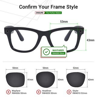 Foto 3 | Foto 3 | Lentes De Repuesto Mryok Polarizadas Para Ray-ban Meta Wayfarer - Venta Internacional.