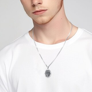 Foto 5 | Foto 5 | Collar Loove Con La Medalla De San José De Plata De Ley Para Hombre - Venta Internacional.