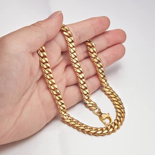 Foto 6 | Foto 6 | Collar De Eslabones Cubanos Monily Para Hombre 7 Mm Y 76 Cm Acero Inoxidable - Venta Internacional.