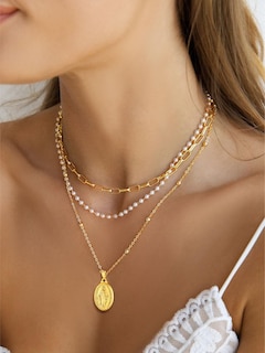 Foto 2 | Foto 2 | Collar De Plata De Ley 925 U7 Bañado En Oro De 18 Quilates Con La Virgen María - Venta Internacional.