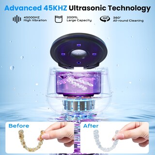Foto 2 | Foto 2 | Limpiador Ultrasónico Yfq 45 Khz 200 Ml Con Limpiador Uv - Venta Internacional.