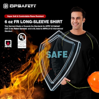 Foto 2 | Foto 2 | Camisa Ignífuga Dpsafety Fr 100% Algodón Para Hombre Negra - Venta Internacional.