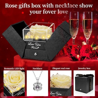 Foto 2 | Foto 2 | Collar De Rosas Preservadas  Set De Regalo «i Love You Eternal Flower» - Venta Internacional.