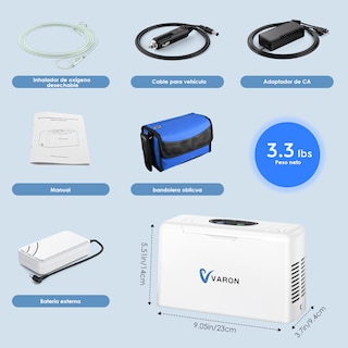Foto 6 | Foto 6 | Concentrador De Oxígeno Portátil Varon 3l Con 33% De Pureza Con Batería - Venta Internacional.