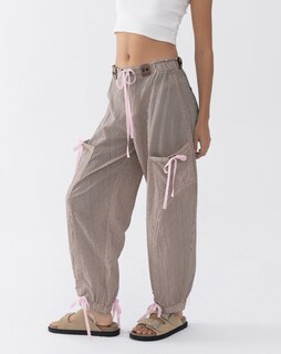 Foto 4 | Foto 4 | Pantalones Ezapine Streetwear Y2k A Rayas Para Mujer Color Caqui - Venta Internacional.