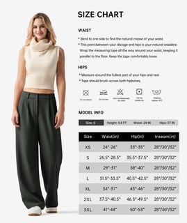 Foto 6 | Foto 6 | Pantalones De Trabajo Willit De Pierna Ancha Y Cintura Alta Con Bolsillos Para Mujer - Venta Internacional.
