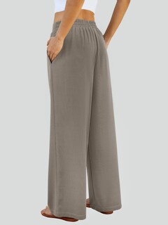 Foto 2 | Foto 2 | Pantalones Palazzo Fireswan Para Mujer  Cintura Alta Y Elástica  Color Marrón - Venta Internacional.