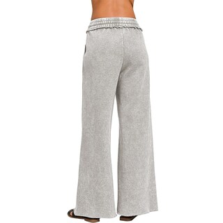 Foto 2 | Foto 2 | Pantalones Deportivos Ainangua Acid Wash Palazzo Para Mujer Color Gris Talla L - Venta Internacional.