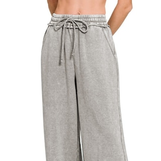 Foto 5 | Foto 5 | Pantalones Deportivos Ainangua Acid Wash Palazzo Para Mujer Color Gris Talla L - Venta Internacional.