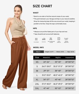 Foto 7 | Foto 7 | Pantalones De Trabajo Willit De Pierna Ancha Y Cintura Alta Para Mujer Caramel Xs - Venta Internacional.