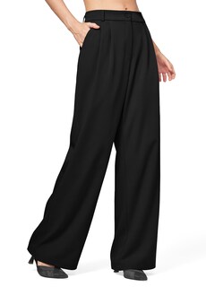 Foto 2 | Foto 2 | Pantalones De Trabajo Willit De Pierna Ancha Y Cintura Alta Para Mujer Color Negro Xl - Venta Internacional.