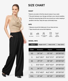 Foto 7 | Foto 7 | Pantalones De Trabajo Willit De Pierna Ancha Y Cintura Alta Para Mujer Color Negro Xl - Venta Internacional.