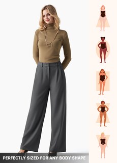Foto 5 | Foto 5 | Pantalones De Trabajo Willit De Pierna Ancha Y Cintura Alta Para Mujer Color Gris Tinta S - Venta Internacional.